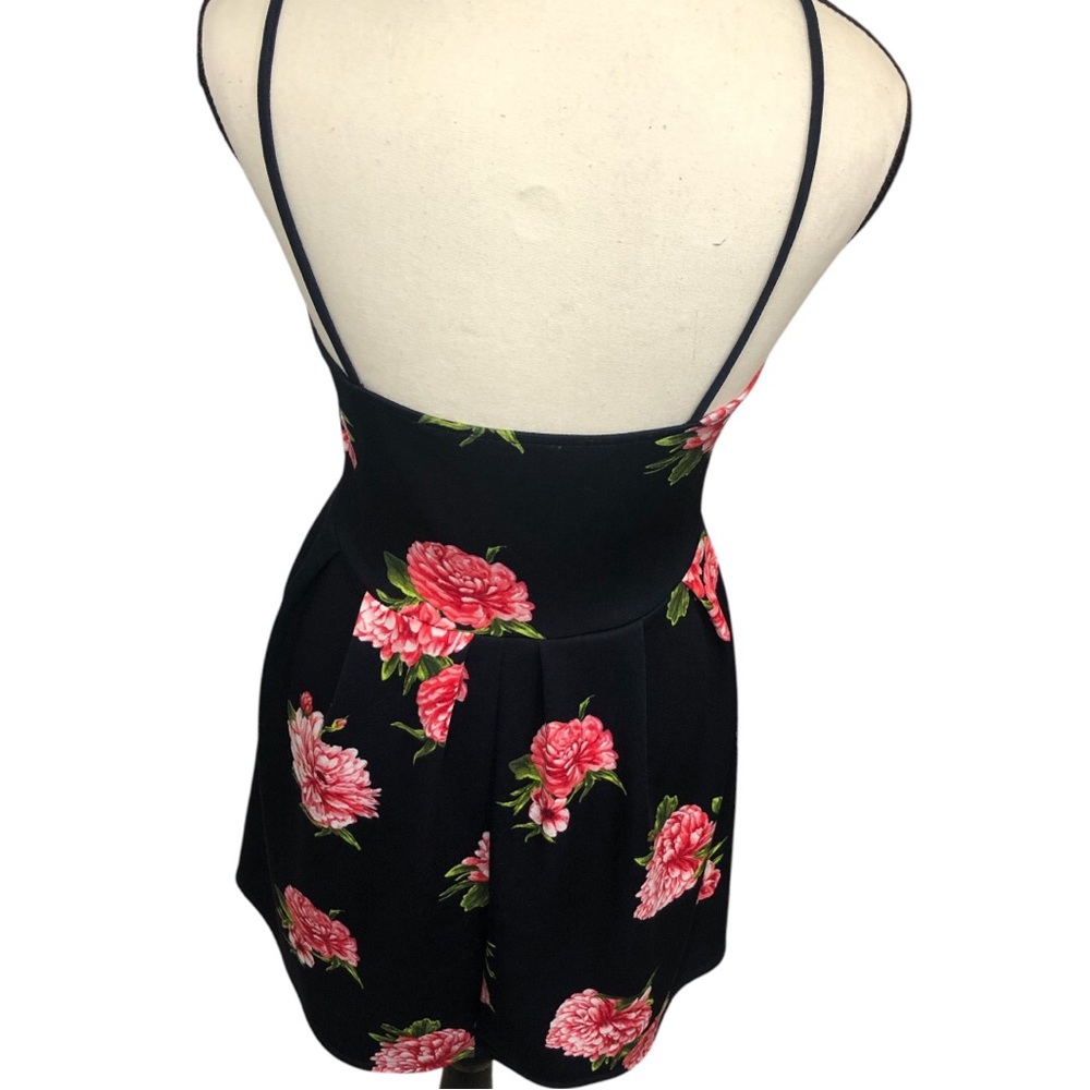 Floral Red Black Dress - Picture 5 of 8